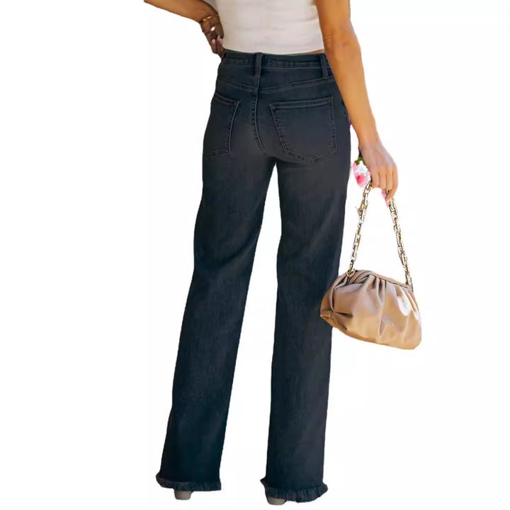 Damer High-Waist Flare Jeans i moderne Vintage-look Stilla