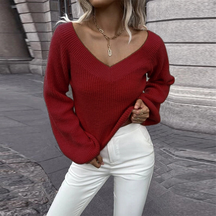 Dame sweater i afslappet strikstil Stilla