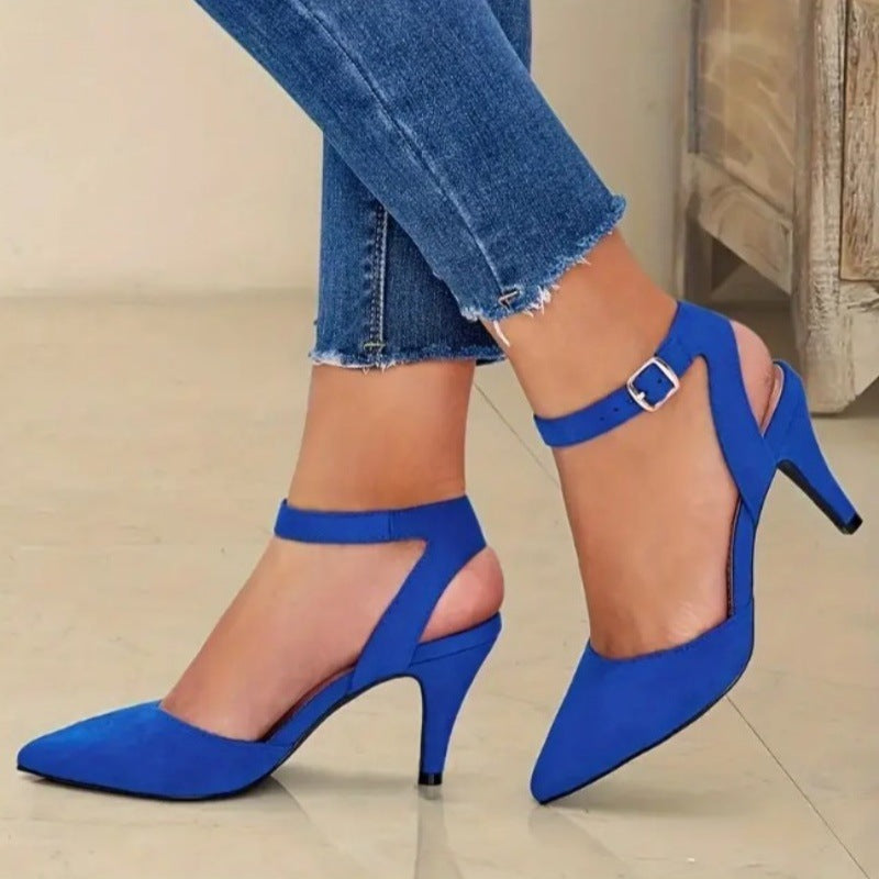 Dame Elegant Slingback-Pumps med smalt bånd og høj hæl Stilla