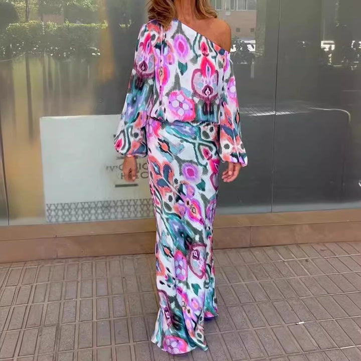 Dame Elegante Maxikjole med asymmetrisk snit og flydende stof Stilla