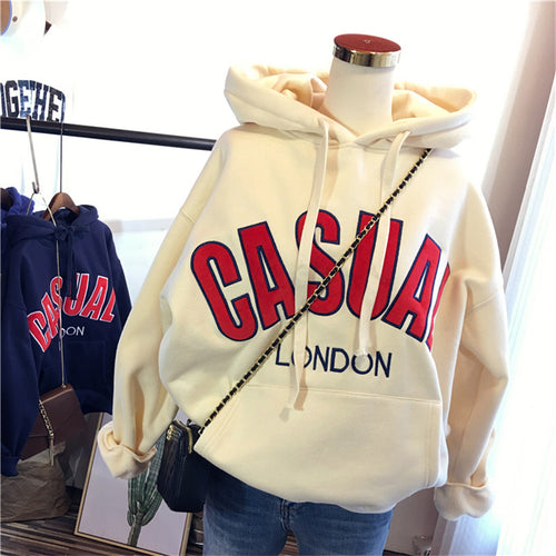 Femme Casual Grafisk Pullover Hoodie Stilla