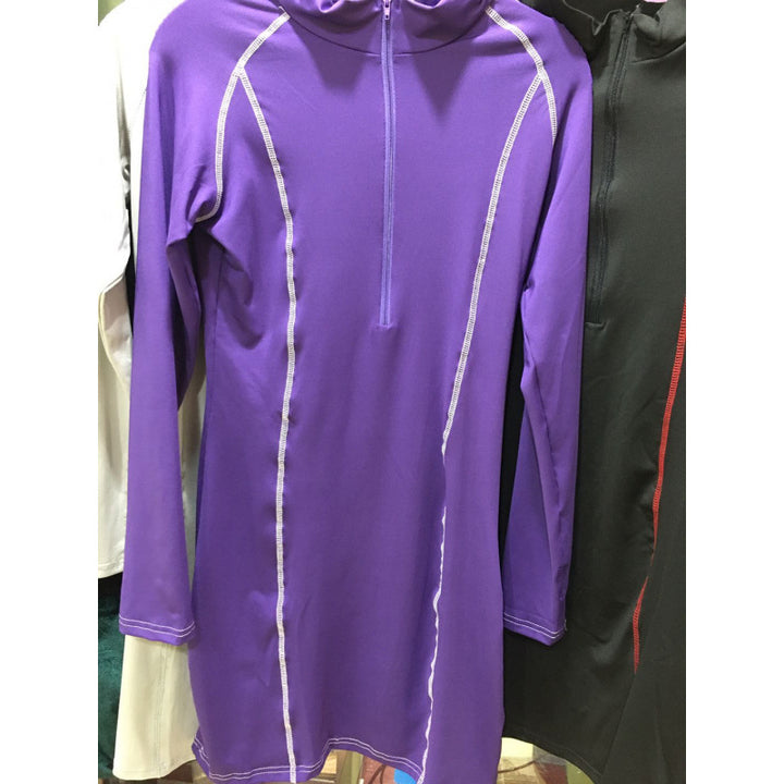 Damer Lange ærmer Lynlås Bodycon Kjole Stilla