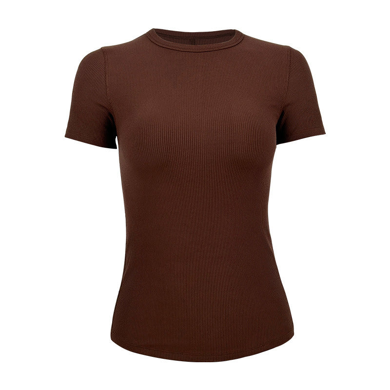 Dame kortærmet T-shirt med struktureret design Stilla