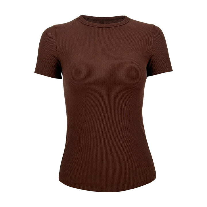 Dame kortærmet T-shirt med struktureret design Stilla
