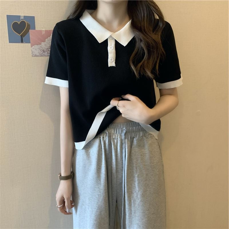 Femme Stylish Kortærmet Polo-Top Stilla