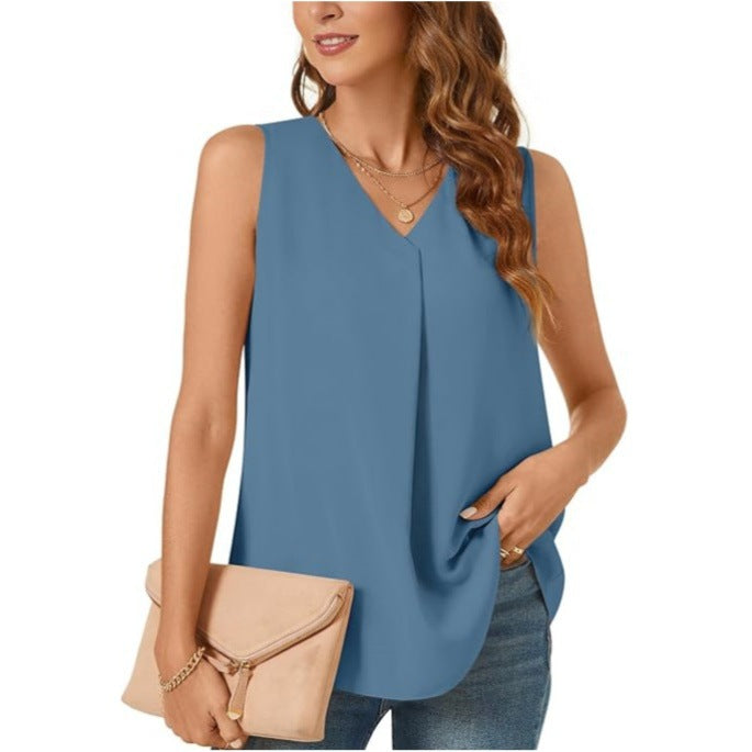 Dame Foldende Chiffon Bluse Stilla