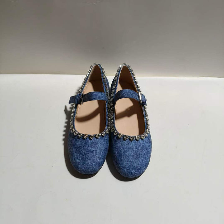 Femme Classic Mary Jane Ballerinas med strass detaljer Stilla