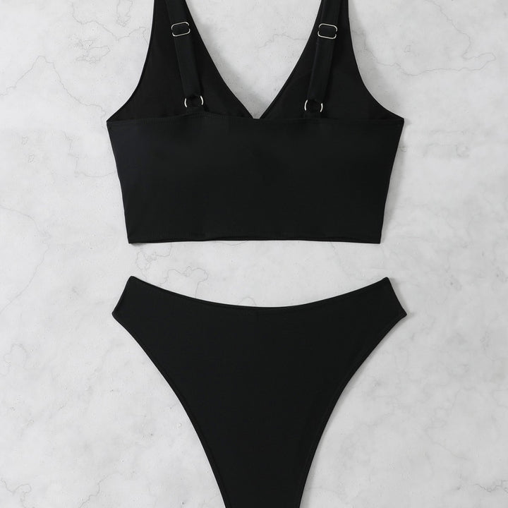 Dame Knot-Front Bralette Bikini Sæt Stilla