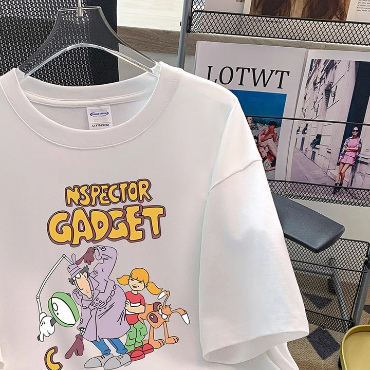 Dame T-shirt med humoristisk cartoon-design og højkvalitets tryk Stilla