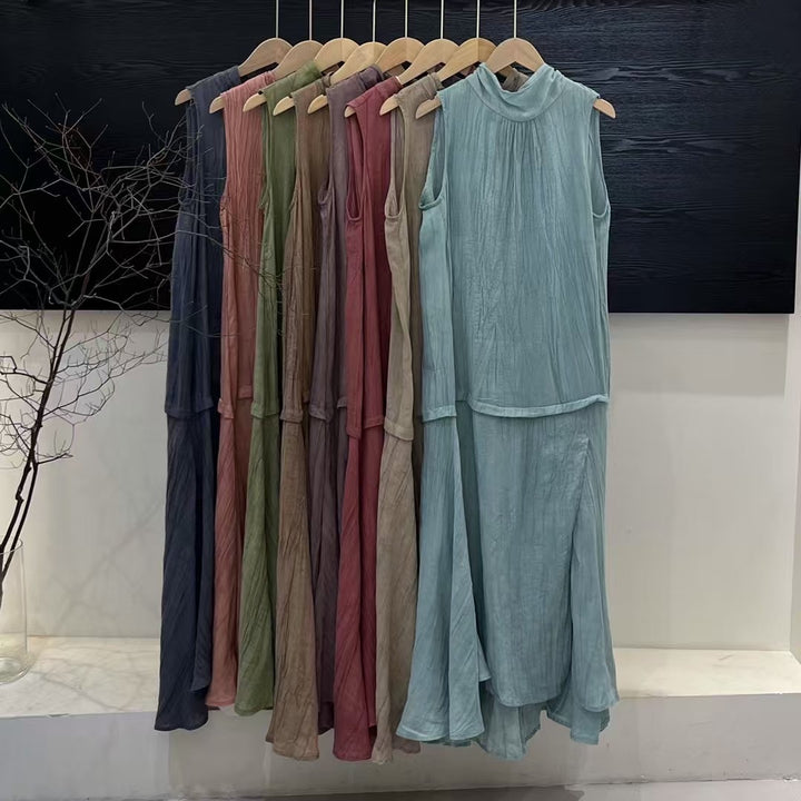 Femme Chic Lagdelt Maxi Kjole Stilla