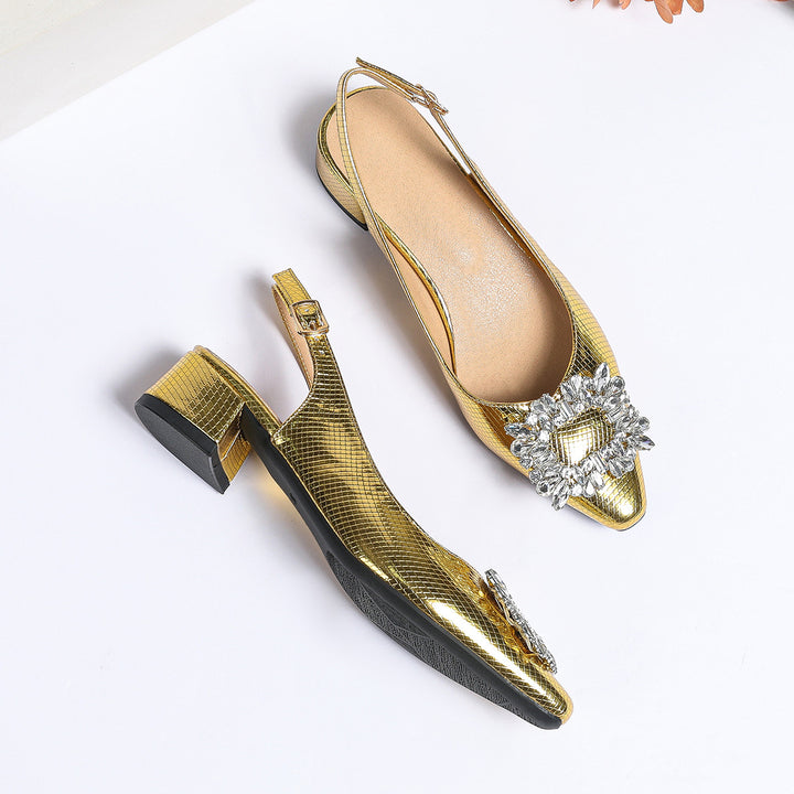 Dame Slingpumps med funklende smykkedetalje Stilla