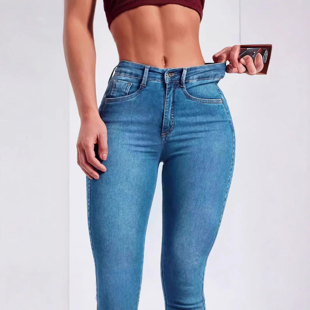 Højtaljede sculpting Skinny Jeans til kvinder med Stretch Stilla