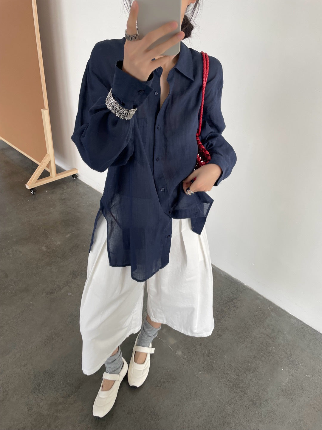 Femme Afslappet Casual Skjorte Stilla