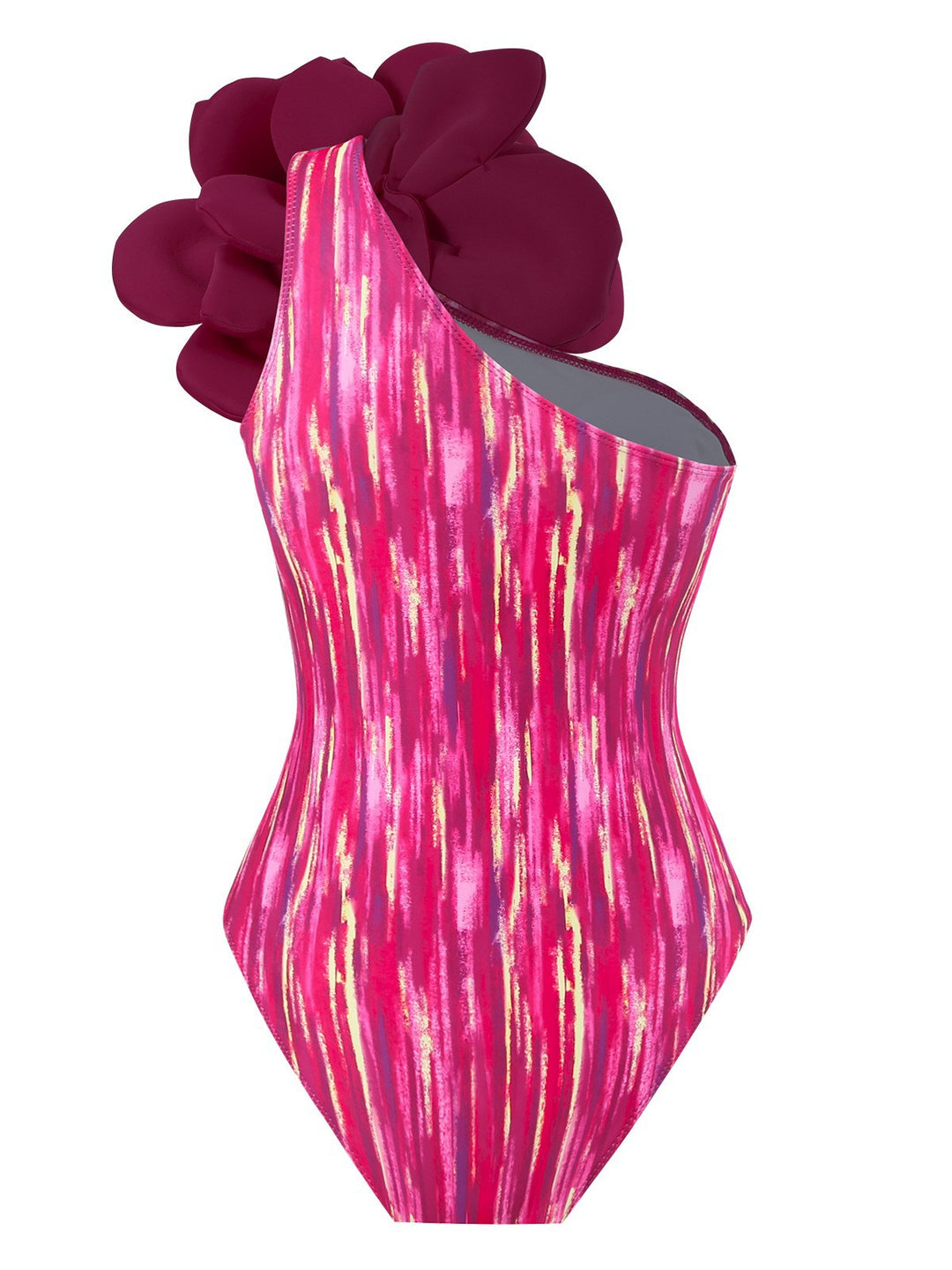 Dame one-piece badedragt med blomsterdesign og stilfuld omslagsskørt Stilla