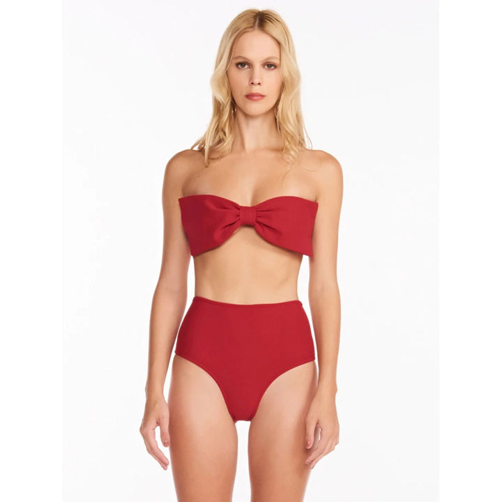 Dame bikini-sæt med smart bandeau-top og højt skåret buks Stilla