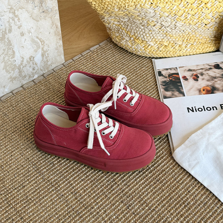 Femme Canvas Snøresneakers med polstret fodseng Stilla