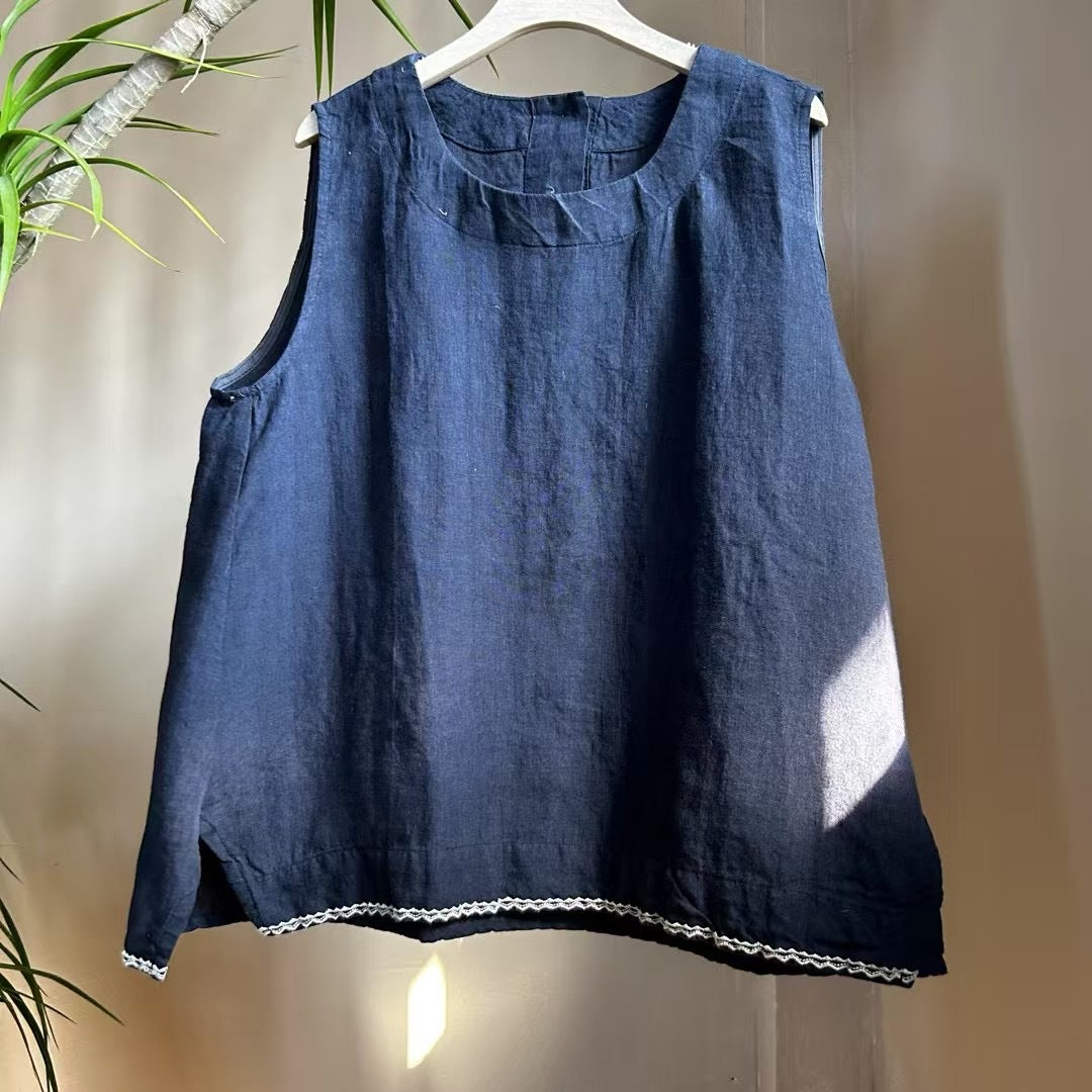 Femme Relaxed Fit Linned Sommer Top Stilla