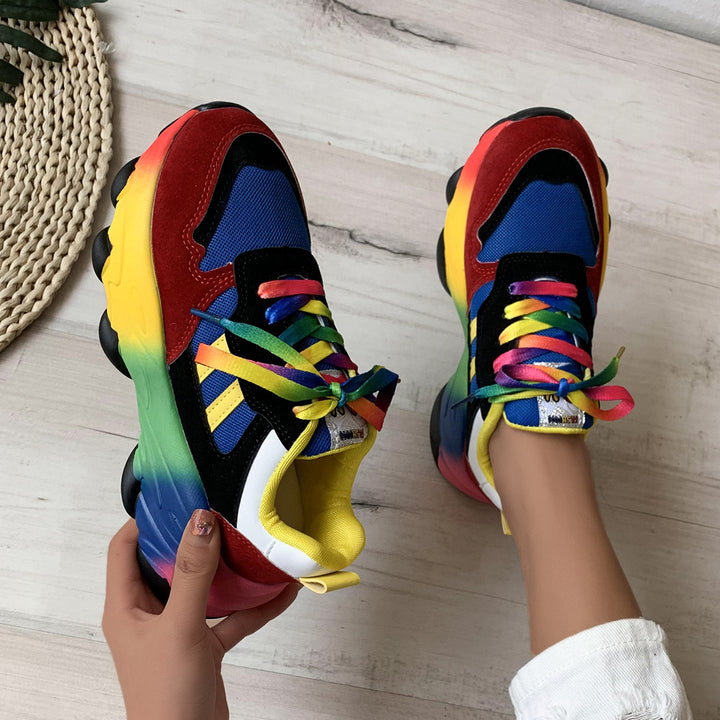 Dame Farverige Chunky Sport Sneakers Stilla