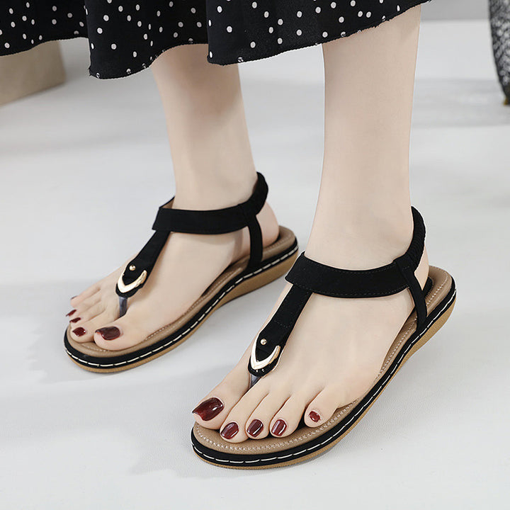 Dame Elegante Tåsplitter-Sandaler med moderigtigt Riemdesignet og ergonomisk Fodbed Stilla