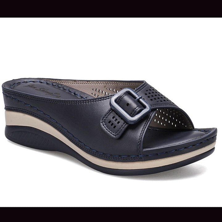 Dame Komfort-sandaler med ergonomisk fodseng og justerbar spænde-lukning Stilla