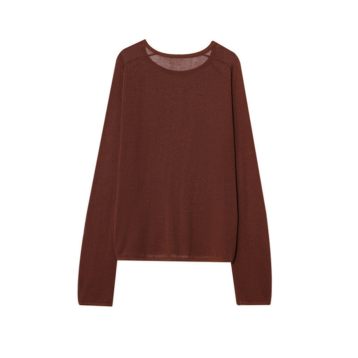 Femme Letvægts Langærmet Pullover Top Stilla
