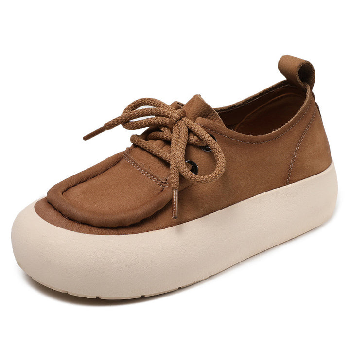 Kvinder Fritid Plattform Snørebånd Sneakers med unikt struktureret Overmateriale Stilla