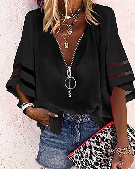 Dame Zip-Up Fritidsbluse Stilla