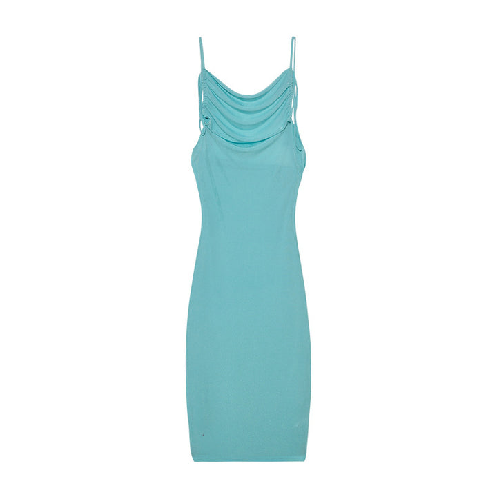 Dame Elegant Draperet Slipkjole Stilla