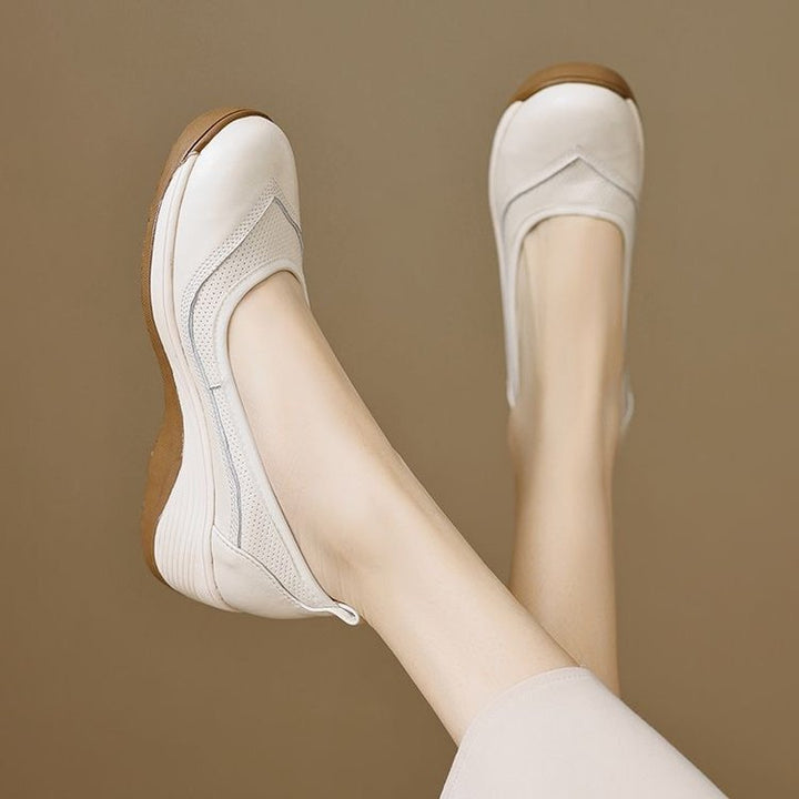 Dame Slip-On Mokkasiner med behageligt elastisk remdesign og skridsikker sål Stilla