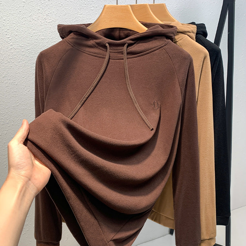 Dame Hoodie i blødt fleece med hætte og afslappet pasform Stilla