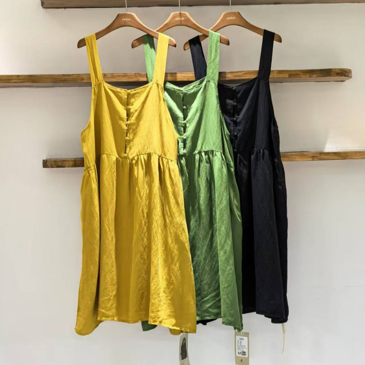 Femme Afslappet Fit Knap-Front Solkjole Stilla