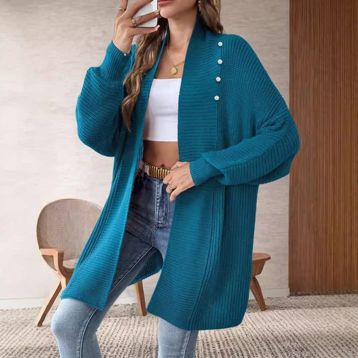 Kvinders cardigan med perleknappede knapper og elegant design Stilla