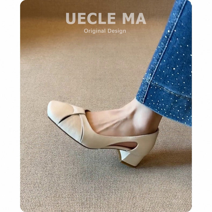 Damer Elegante Blokhæle Slingback Sko Stilla