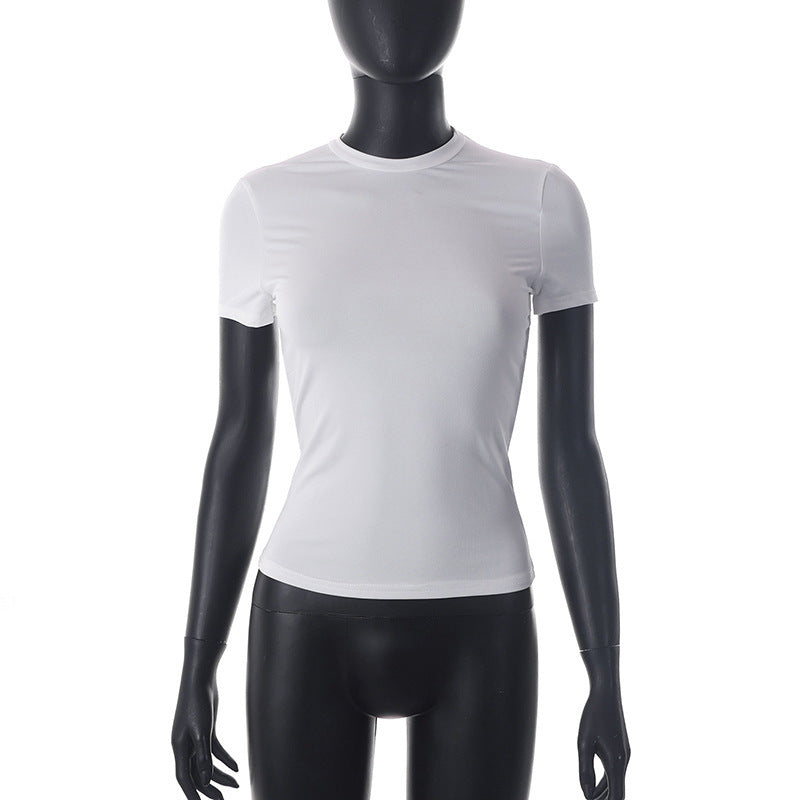 Dame Figurtilpasset Kortærmet T-shirt med højkvalitets Stretch-materiale Skovae