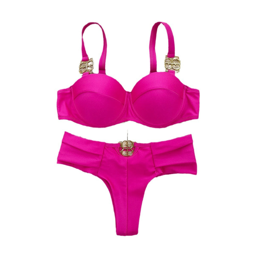 Dame bikini-sæt med elegant push-up BH og moderne højt skårne trusser Stilla