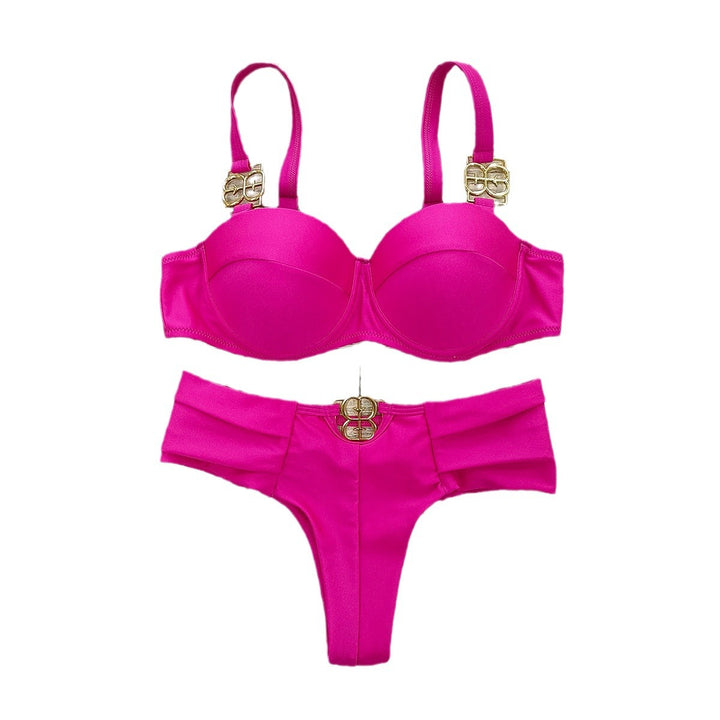 Dame bikini-sæt med elegant push-up BH og moderne højt skårne trusser Stilla