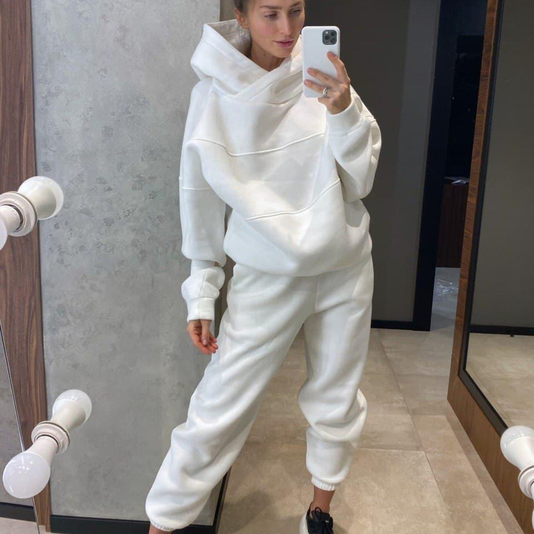 Dame afslappet sweatpants sæt med oversized hættetrøje Stilla