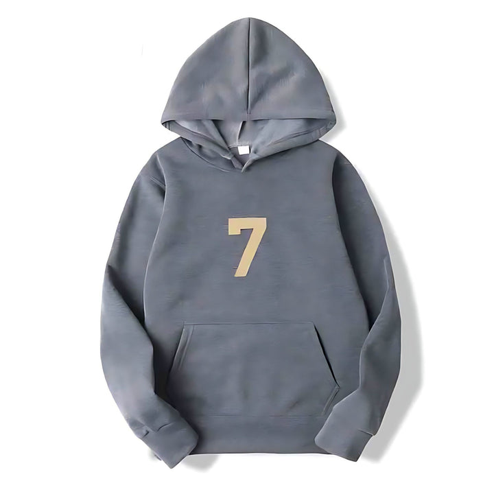 Kvinders hoodie med sporty design og numerisk print Skovae