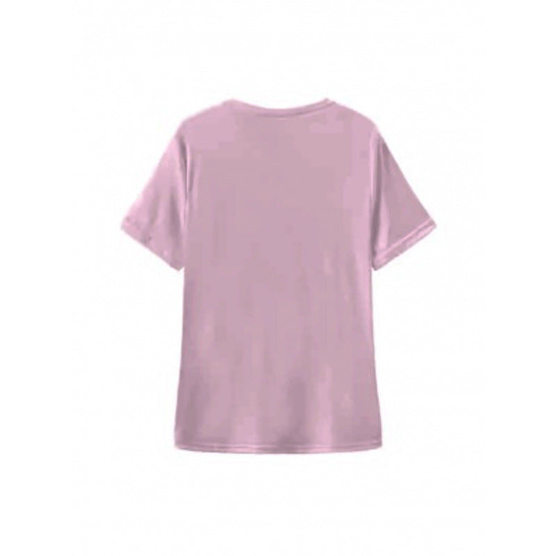 Dame T-shirt med afslappet grafikdesign og inspirerende Beach Club motiv Stilla