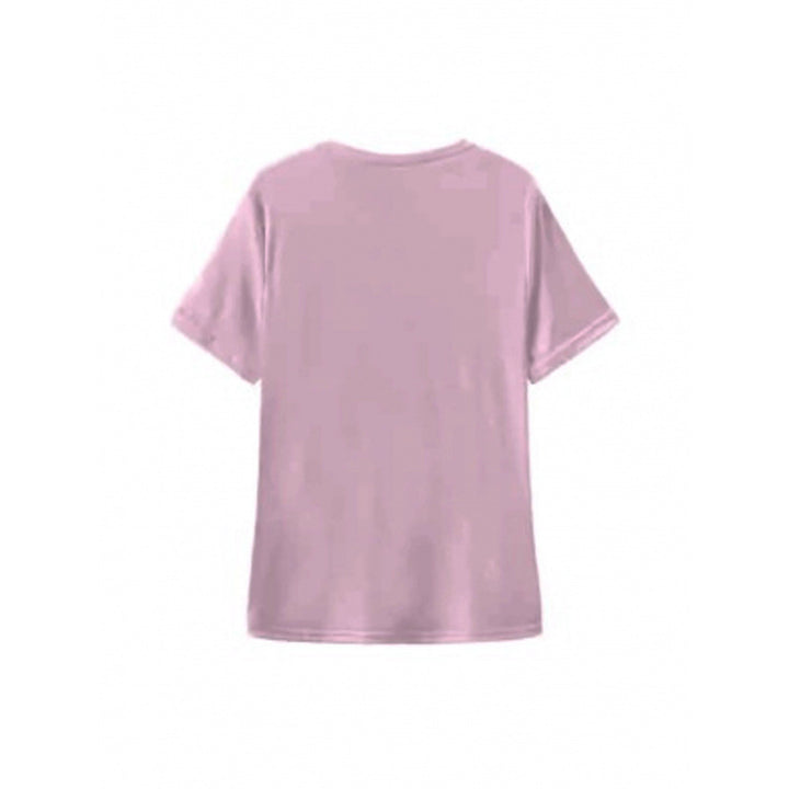 Dame T-shirt med afslappet grafikdesign og inspirerende Beach Club motiv Stilla
