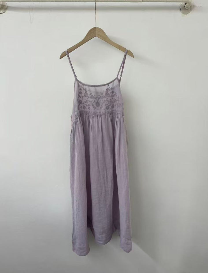 Femme Bohemian Broderet Maxikjole Stilla