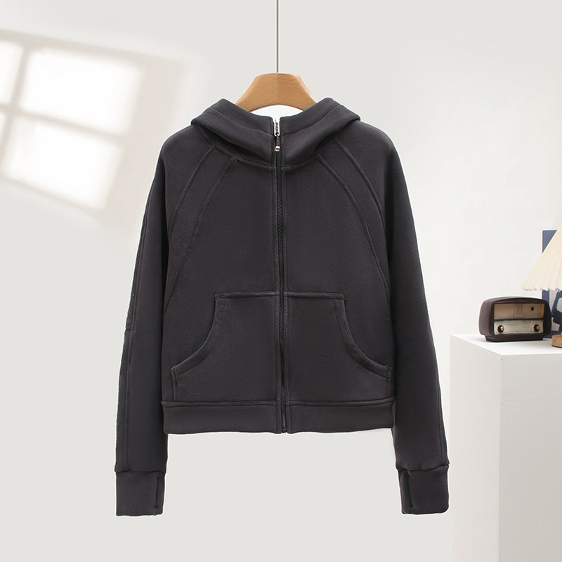 Kvindernes sporty zip hoodie med hyggeligt foer Stilla