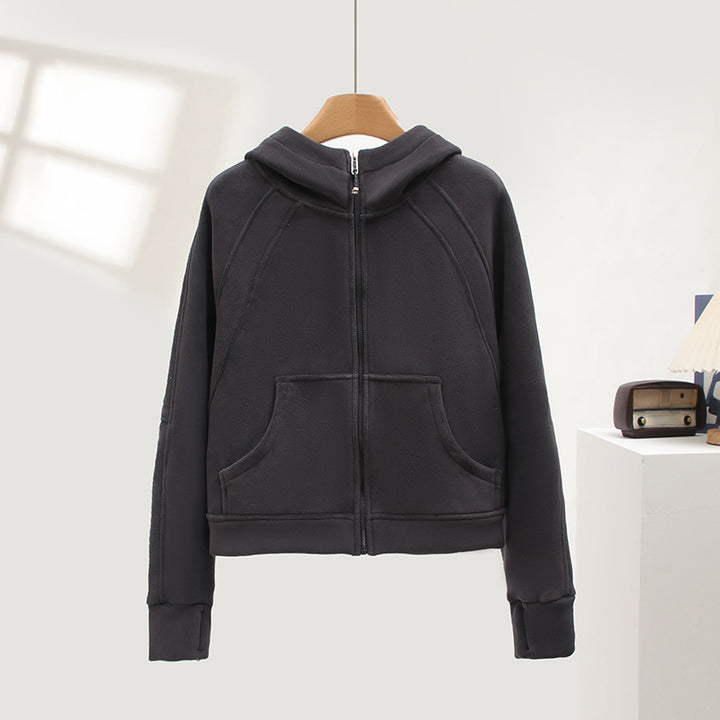 Kvindernes sporty zip hoodie med hyggeligt foer Stilla