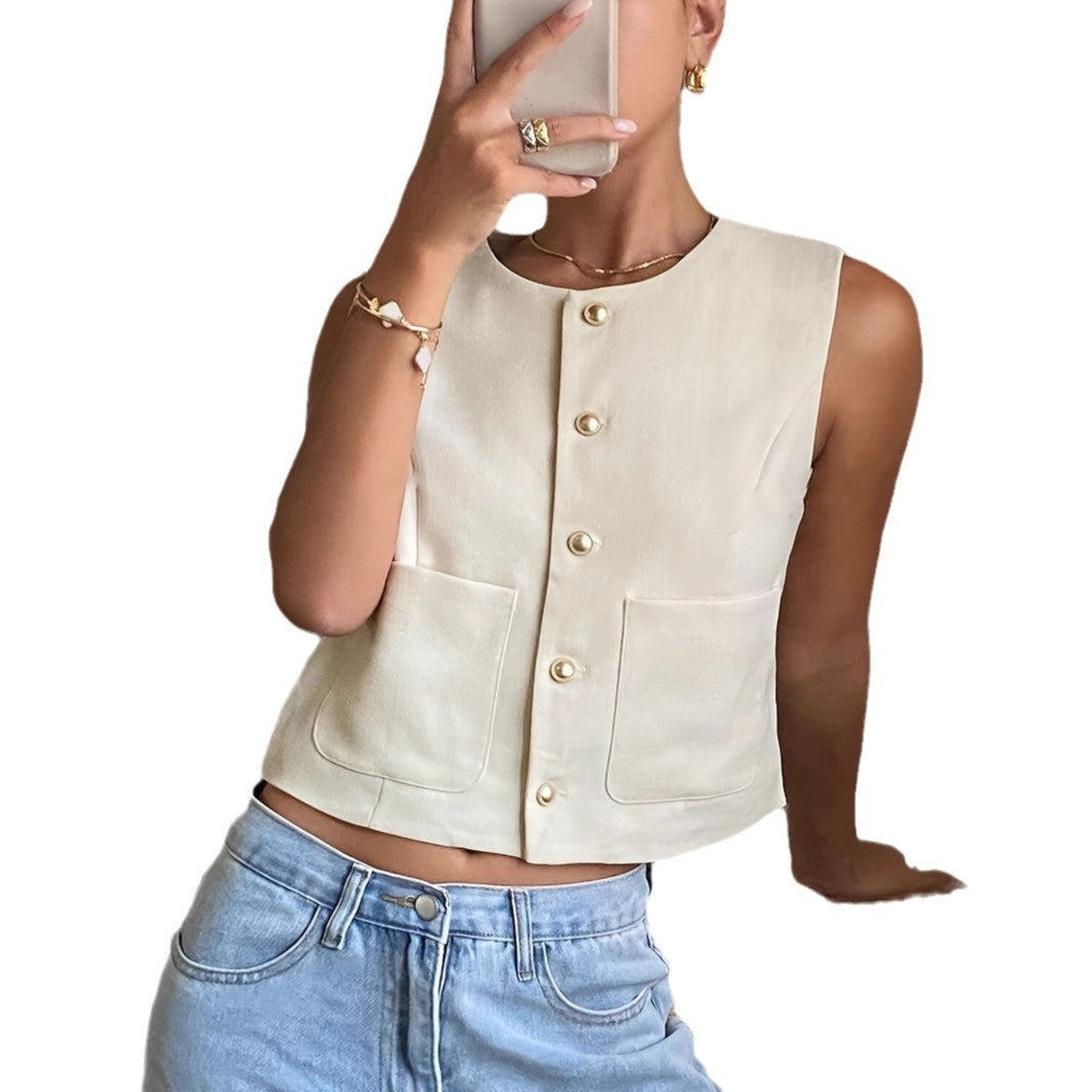 Dame Chic Knapliste Pæn Bluse Stilla