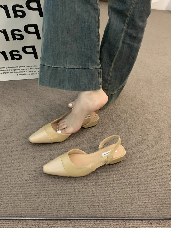 Dame Spids-Tå Slingback-Flade med elegante Remme Stilla