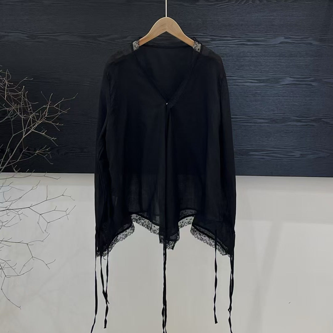 Femme Letvægts Transparent Lagdelt Bluse Stilla