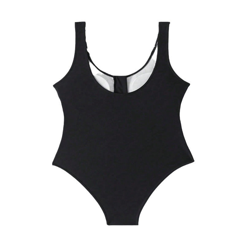 Dame Sporty Badedragt med lynlås og moderne sideprint Stilla