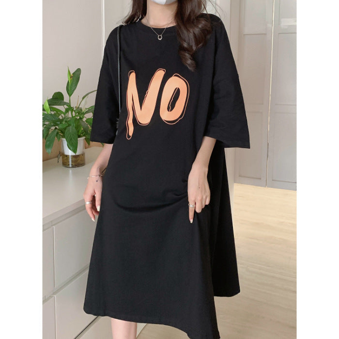 Dame Casual Graphic Kjole Stilla