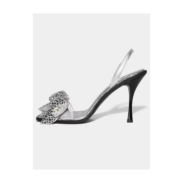 Femme Elegant Strass-udsmykkede Slingback-sandaler Stilla