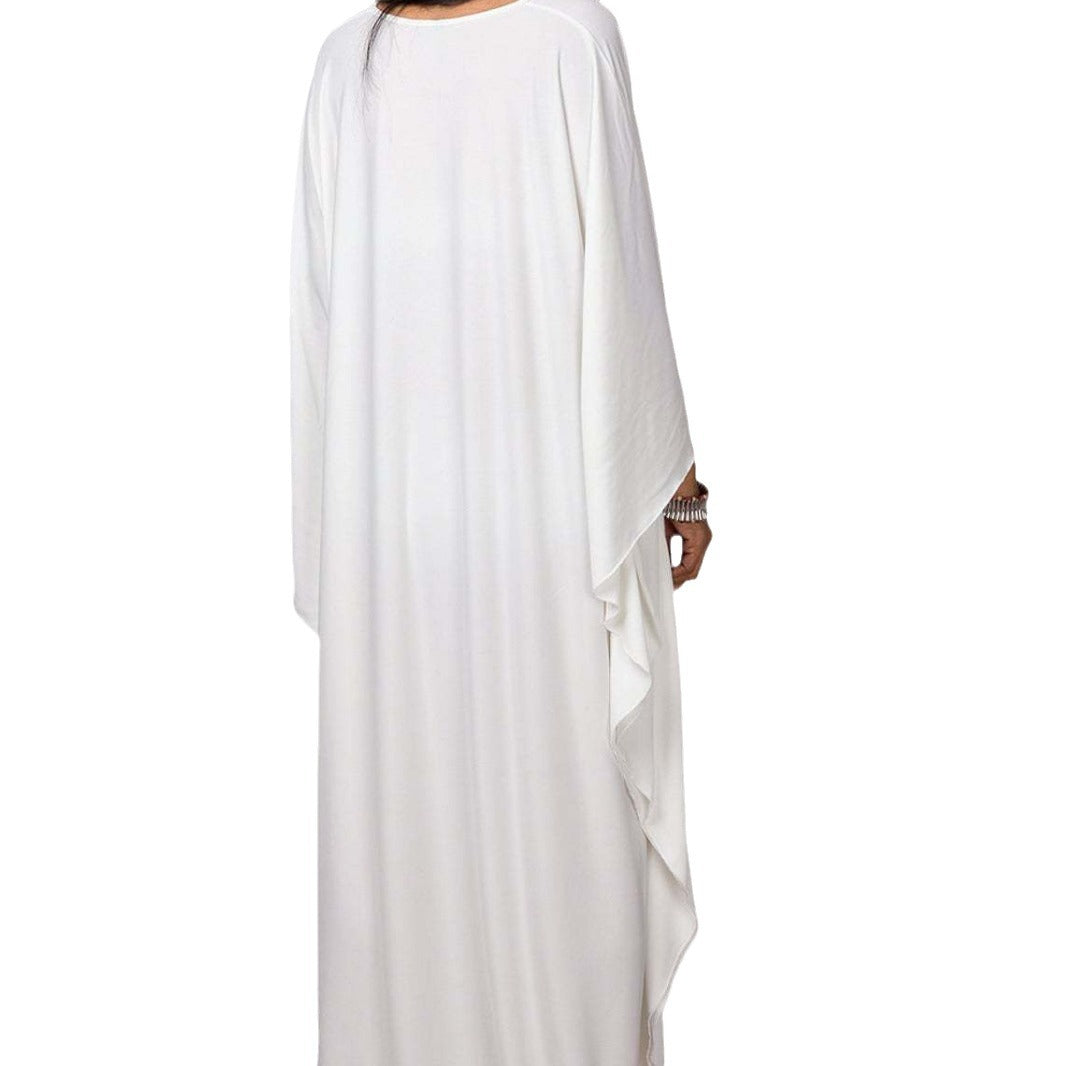 Dame Kaftan med elegant V-udskæring og flydende snit Stilla
